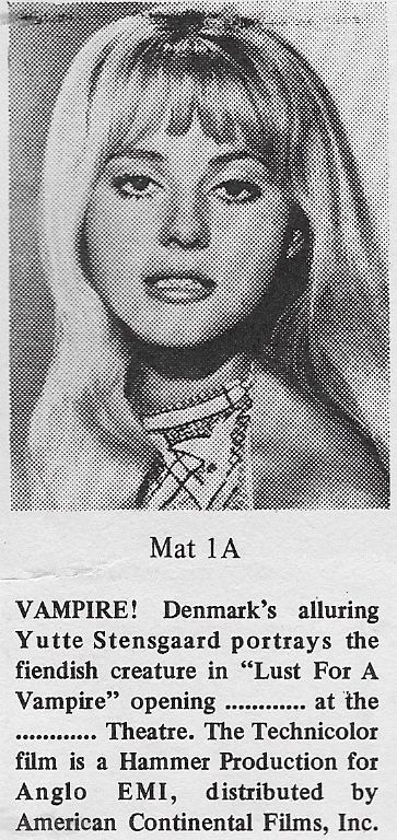 actor Yutte Stensgaard large photo