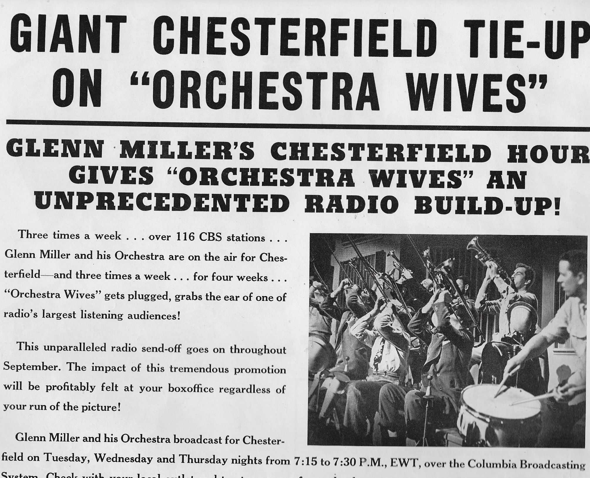actor Glenn Miller and His Orchestra large photo