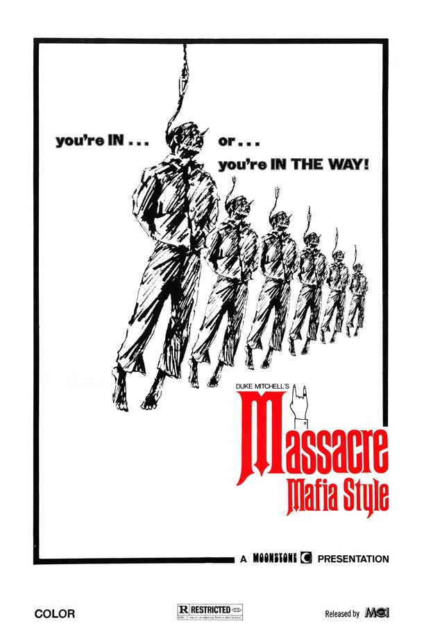 Massacre Mafia Style poster - similar to My Early Life