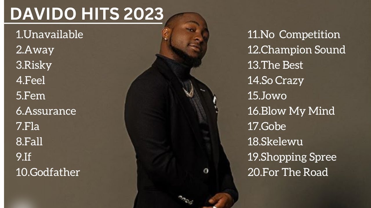 DAVIDO SONGS/PLAYLIST/HITS 2023