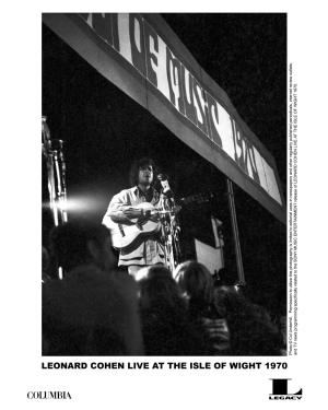 Leonard Cohen: Live at the Isle of Wight 1970 - sflix