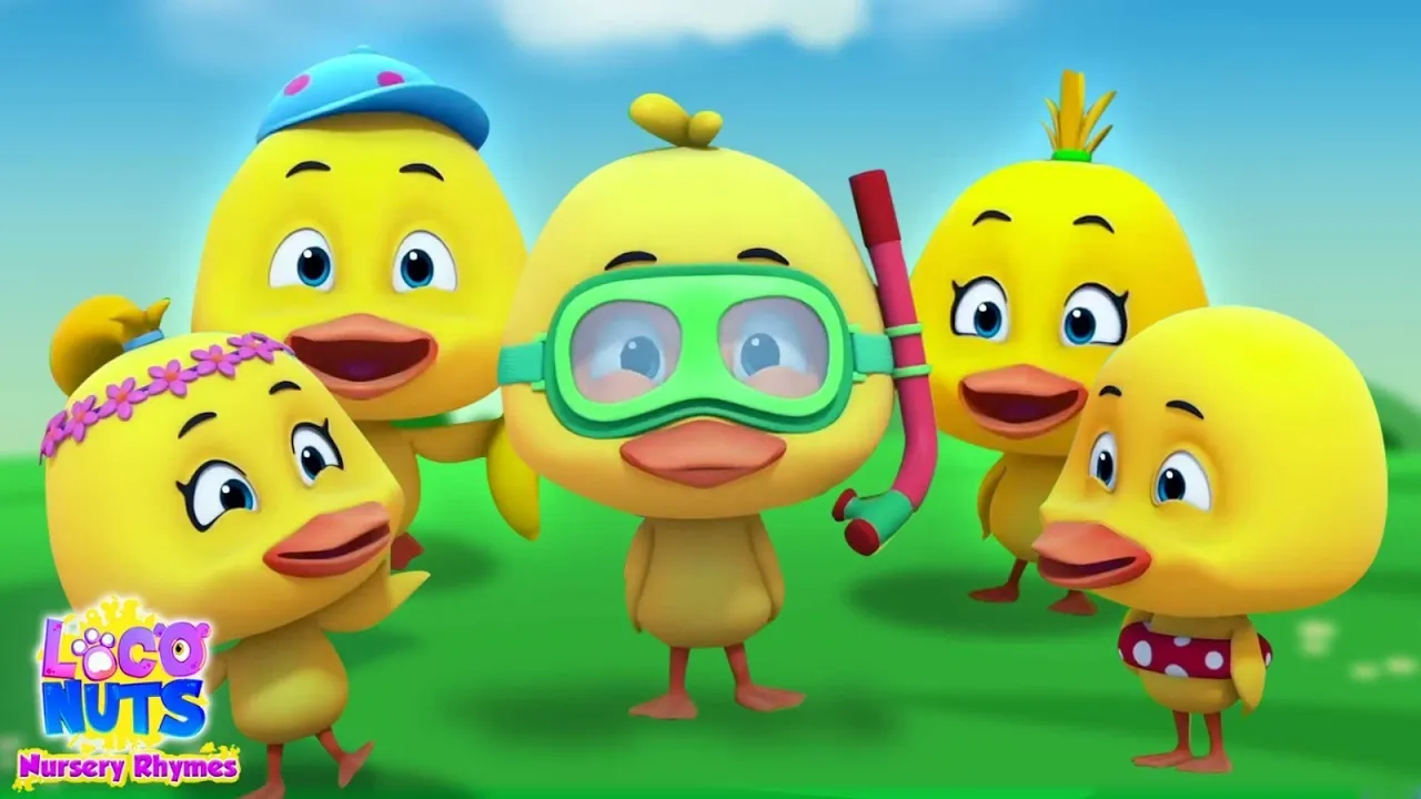 Five Little Ducks Went Swimming One Day - Nursery Rhyme Adventure for Kids