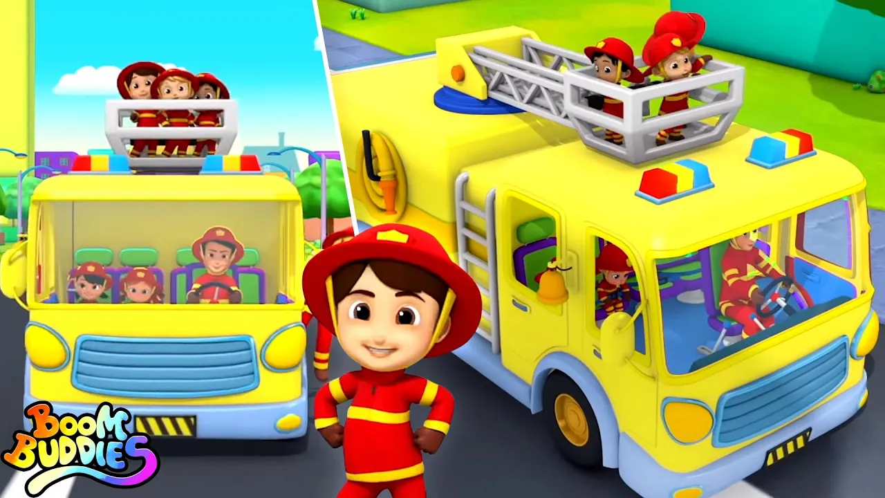 The Wheels On The Fire Truck Song Nursery Rhyme by Boom Buddies background