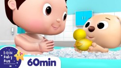 Bath Time Song with PUPPY | +More Nursery Rhymes and Kids Songs | Little Baby Bum