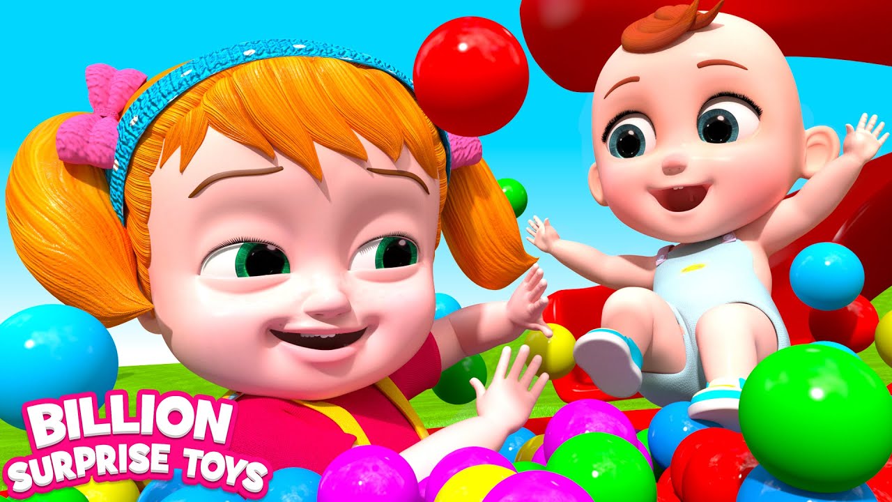 Ball pit slide or water slide - Family Playground Story for Kids Ep:1 background