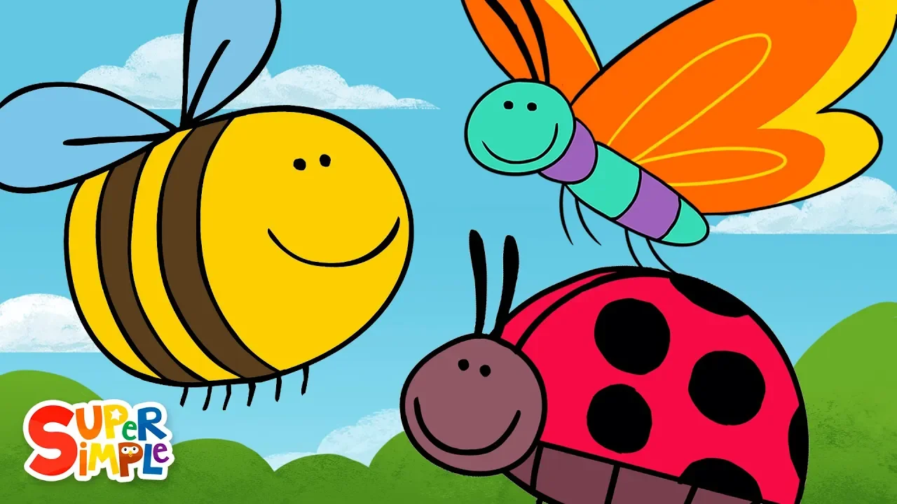 Butterfly Ladybug Bumblebee | Super Simple Songs background