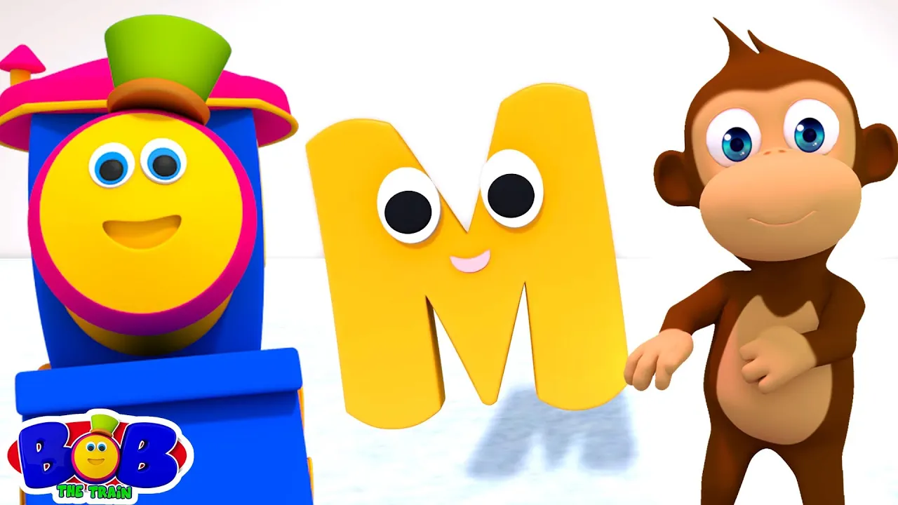 Letter M Song, Learn The Alphabets with Bob The Train background