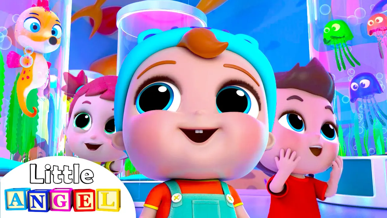 Fun Day at the Aquarium | Aquarium Song | Little Angel Kids Songs background