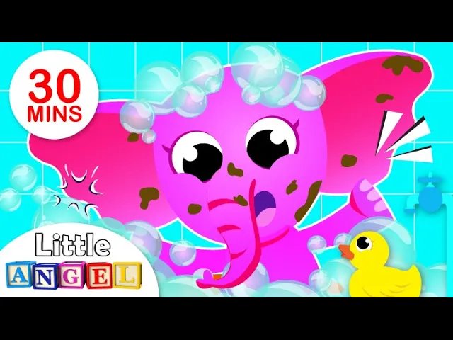 Bath Time Song | Healthy Habits | Puppies & Itsy Bitsy Spider Fun Kids Songs by Little Angel
