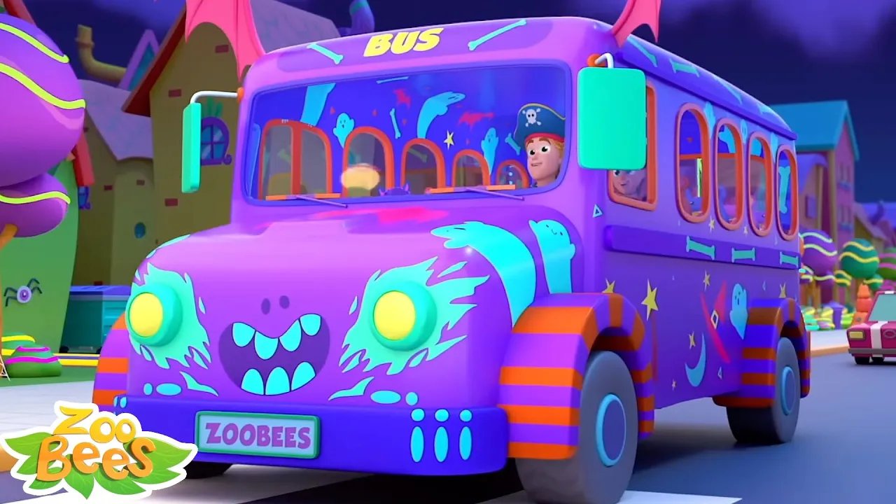Wheels On The Bus Halloween Song & Spooky Rhyme by Zoobees background
