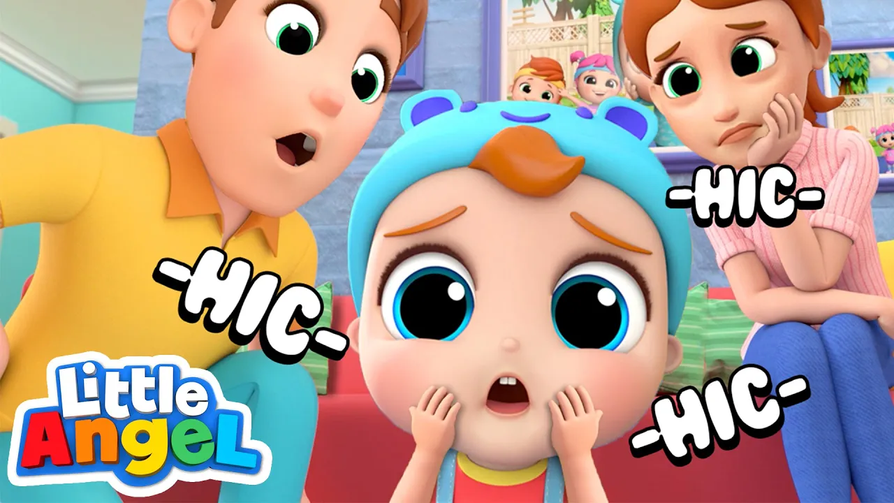 Oh No! Baby John Got Hiccups! | Little Angel Kids Songs & Nursery Rhymes