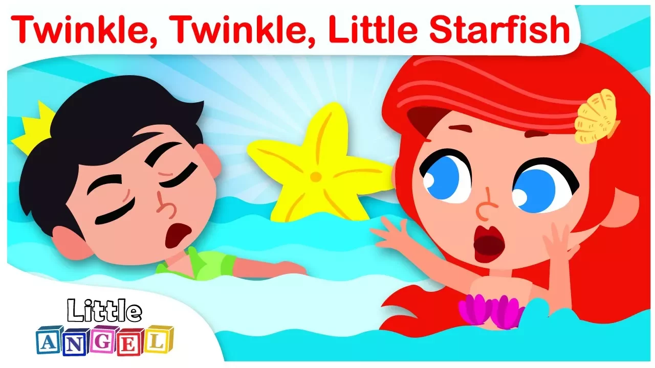 The Mermaid Sings Twinkle Twinkle Little StarFish | Classic Nursery Rhymes by Little Angel background