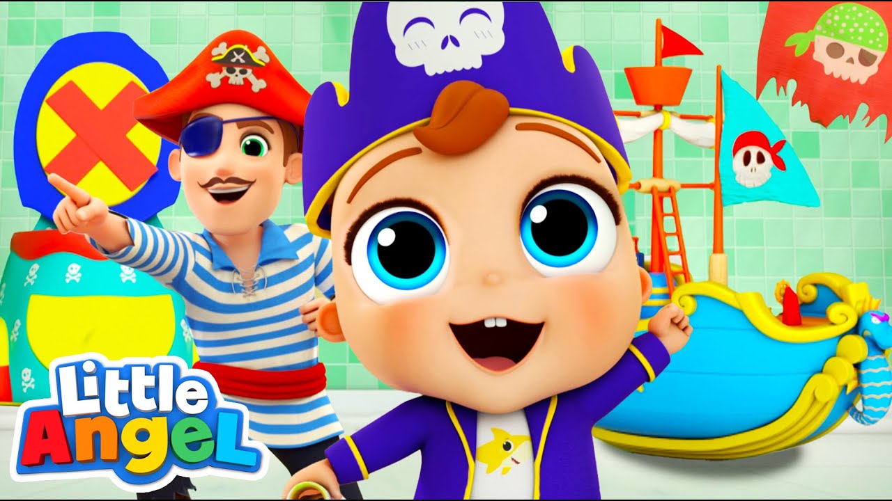 Bathroom Pirates | Little Angel Kids Songs & Nursery Rhymes background