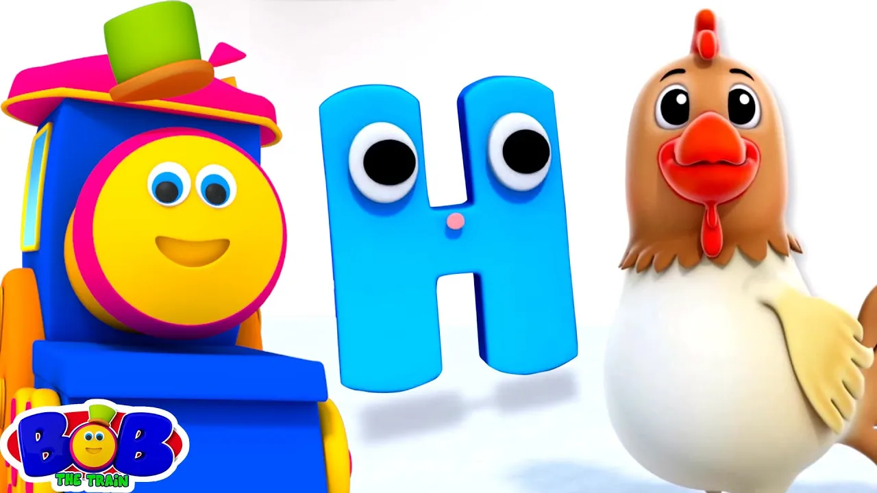 Letter H Song, H For hen, Learn ABC, Nursery Rhyme & Cartoon by Bob The Train background