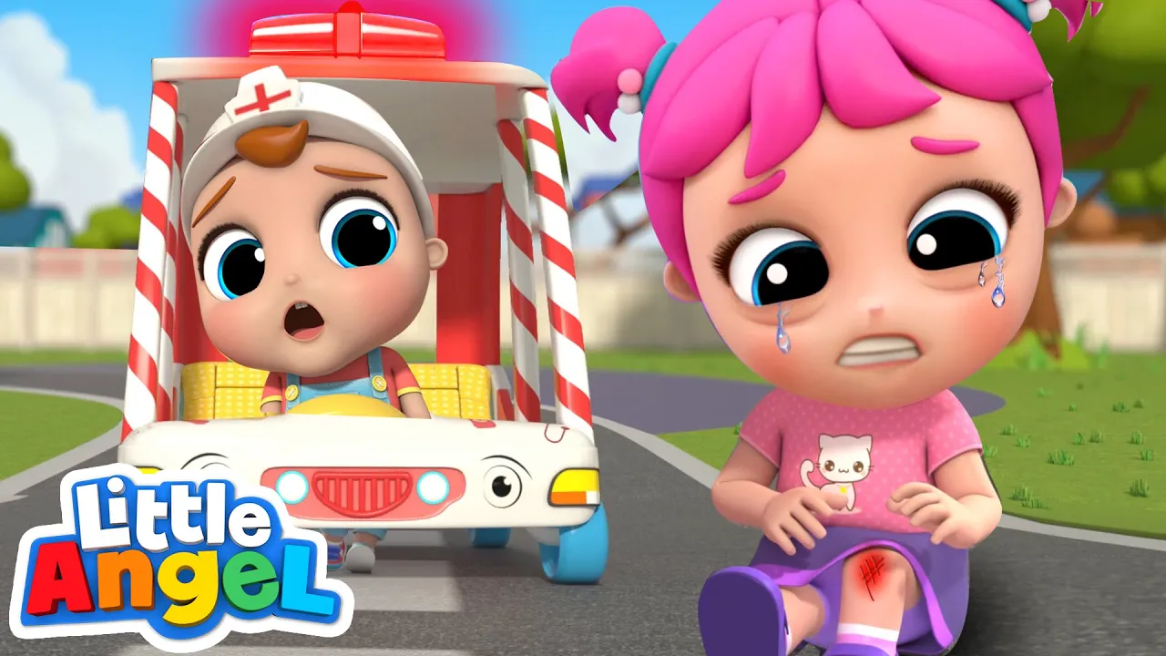 Wheels on the Ambulance | Be Safe on the Road Song | Little Angel Kids Songs & Nursery Rhymes background