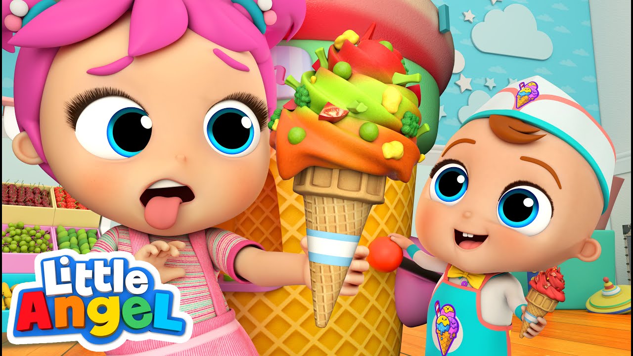 My Ice Cream Machine | Little Angel Kids Songs & Nursery Rhymes background