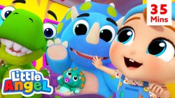 Wheels on the Dinosaur Bus + More Little Angel Kids Songs & Nursery Rhymes