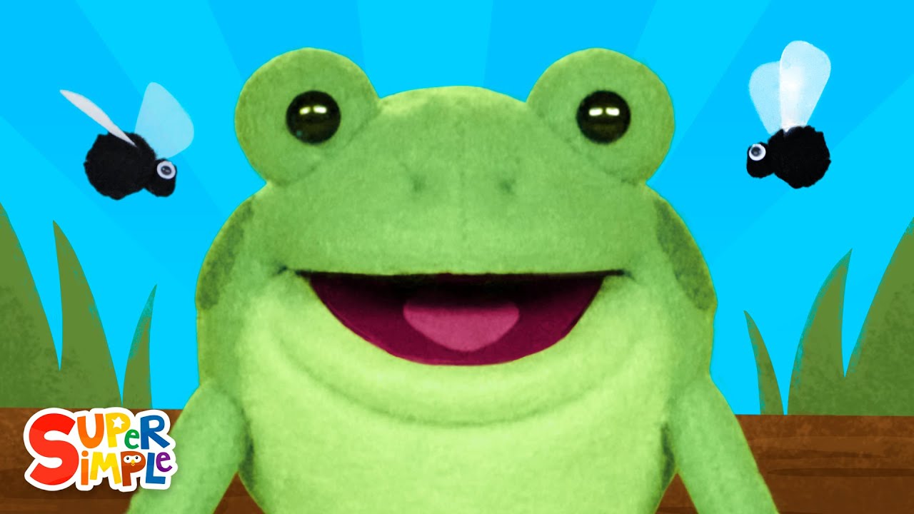 Five Little Speckled Frogs featuring The Super Simple Puppets | Kids Songs | Super Simple Songs background
