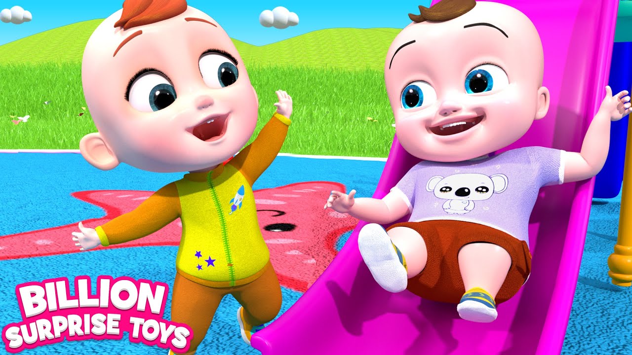 Baby and family are having a great time together at the park. Funny Show for Kids background