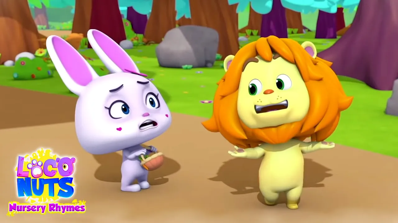 Lion and The Rabbit | Stories for Children | Fun Cartoon Videos | Pretend and Play - Kids Tv background
