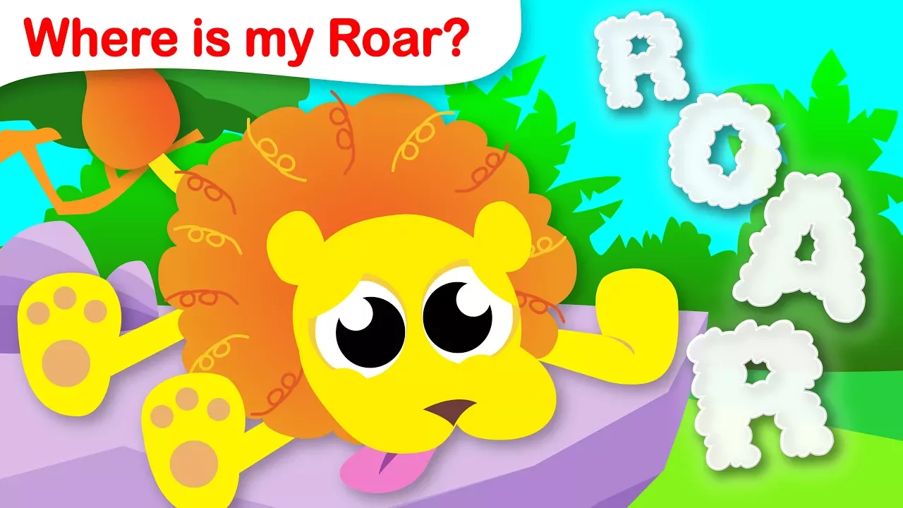 Where is my Roar | Help The Lion King Find his Roar! | Learn to count with Little Angel backdrop