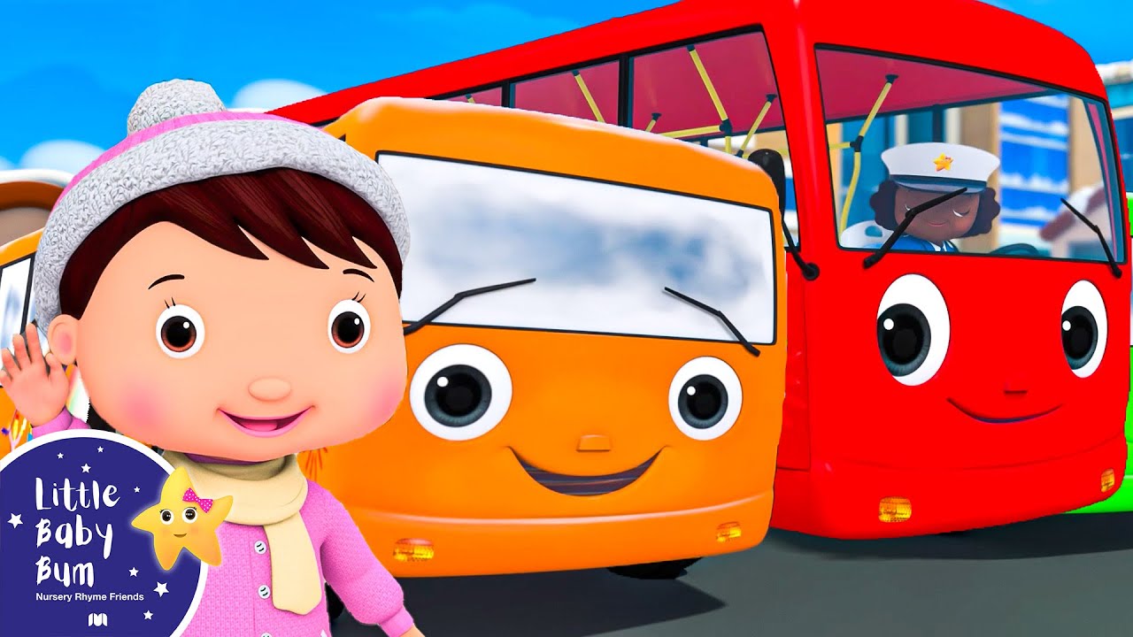 Ten Little Buses in Different Colors | Little Baby Bum - Nursery Rhymes for Kids | Baby Song 123 background