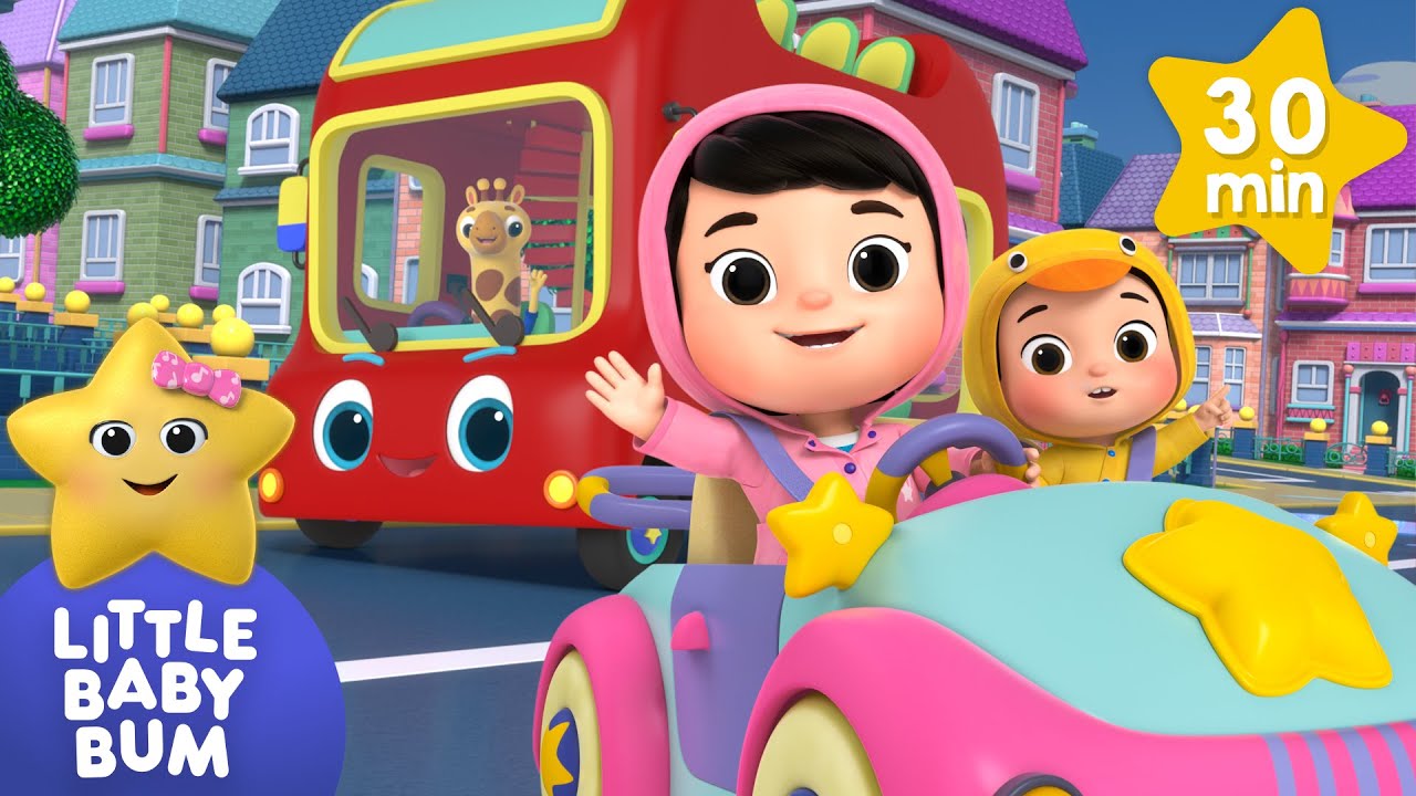 Driving Through the Puddles ⭐ 30 min of Little Baby Bum Nursery Rhymes | ABC & 123 Baby Songs