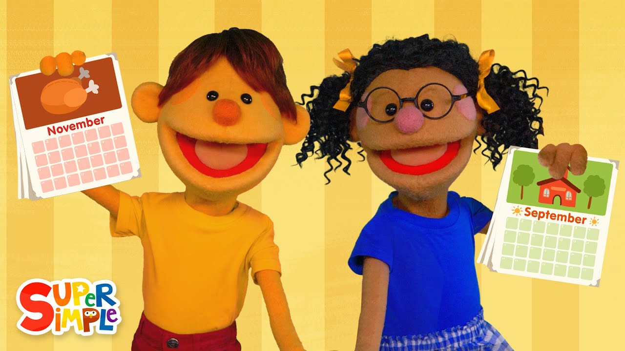 The Months Chant | ft. The Super Simple Puppets | Super Simple Songs background