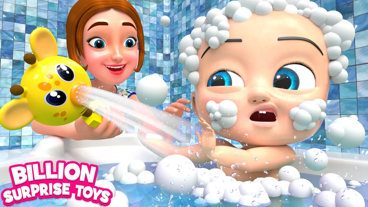 Kids Shampoo Bath - BillionSurpriseToys Nursery Rhymes, Kids Songs background