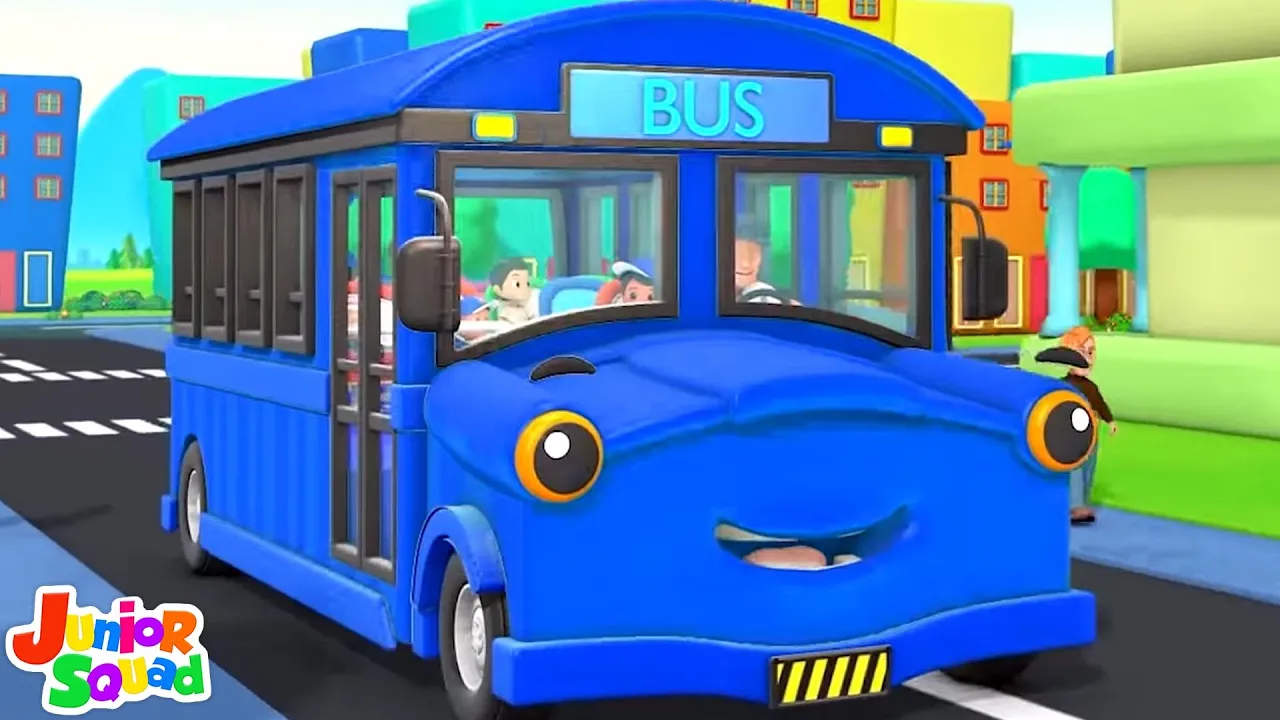 Wheels On The Bus Go Round And Round Nursery Rhyme by Junior Squad