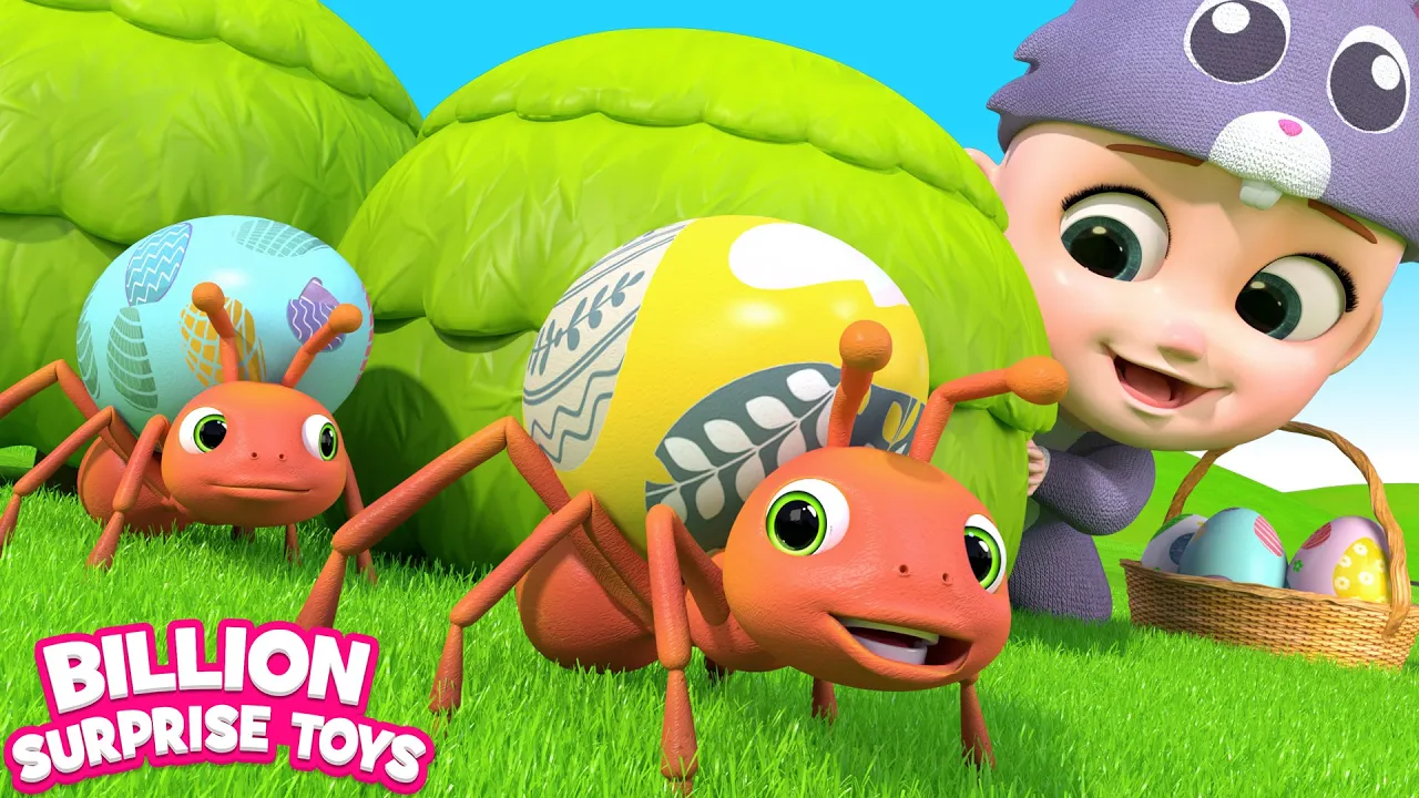 Easter Bunny and Surprise Eggs - BillionSurpriseToys Nursery Rhymes, Kids Songs