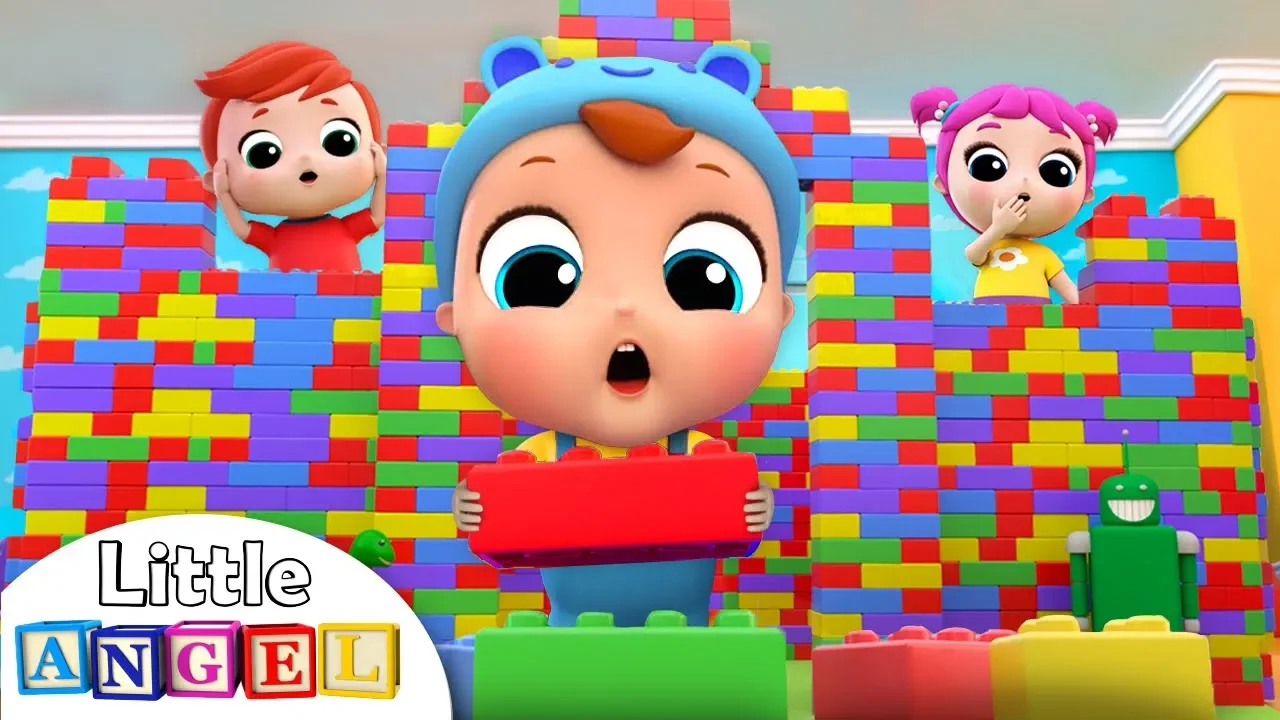 Playtime with Building Blocks | Little Angel Nursery Rhymes and Kids Songs backdrop