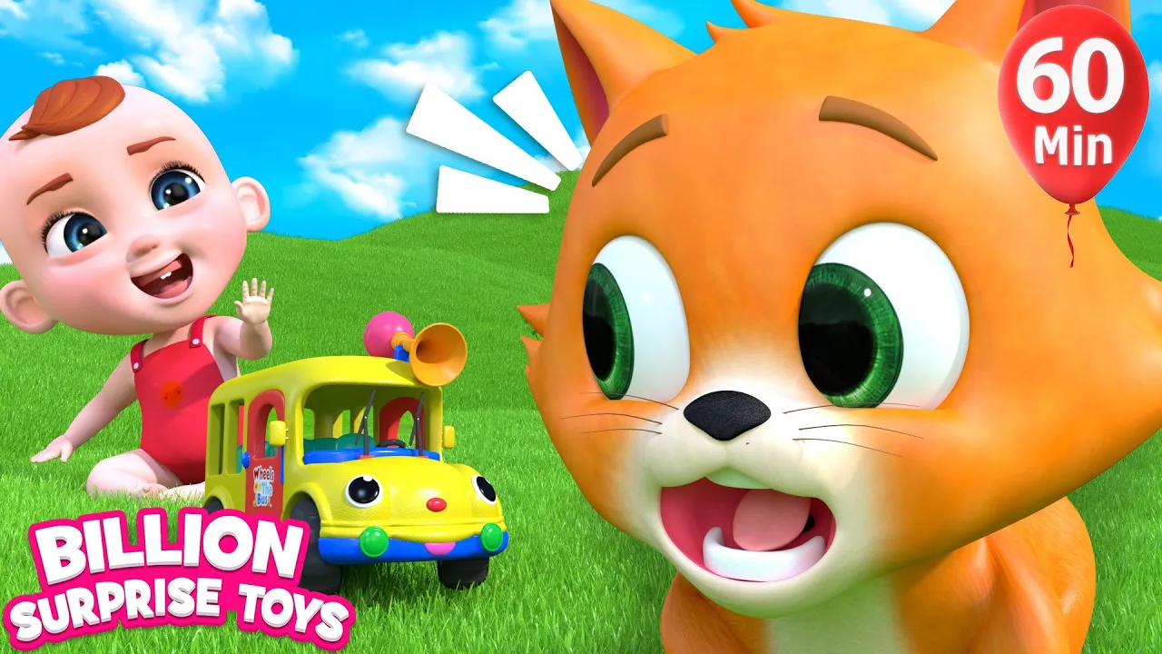 Wheels on the Bus Song - BillionSurpriseToys Nursery Rhymes, Kids Songs