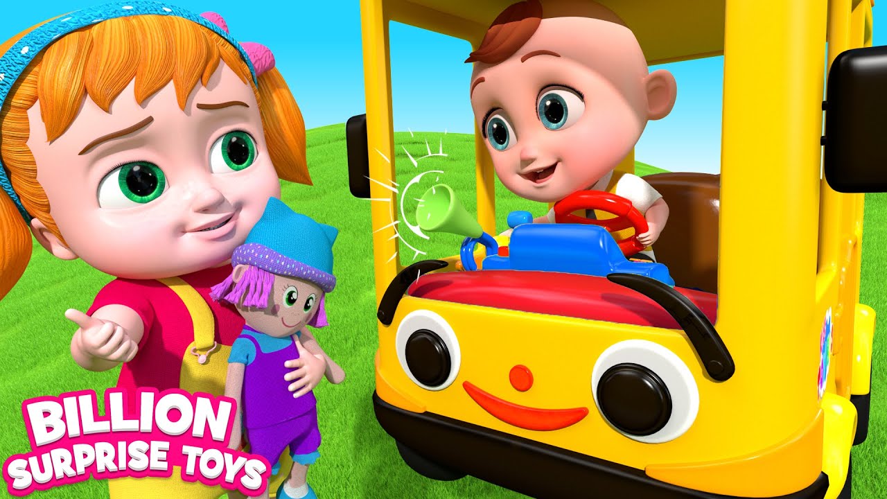Wheels on the Bus Go Round and Round - BillionSurpriseToys Nursery Rhymes & Kids Songs