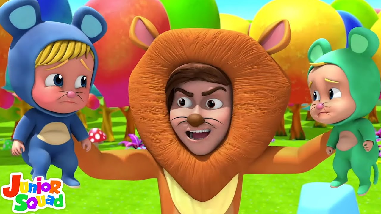 The Lion and The Mouse | Pretend and Play | Cartoon Stories for Kids | Children's Music - Kids Tv background