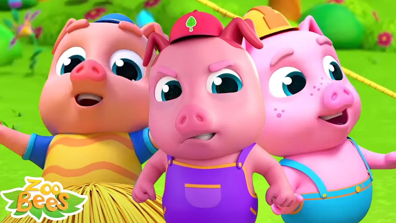 Three Little Pigs Story, Animal Cartoon & Nursery Rhyme by Kids Tv