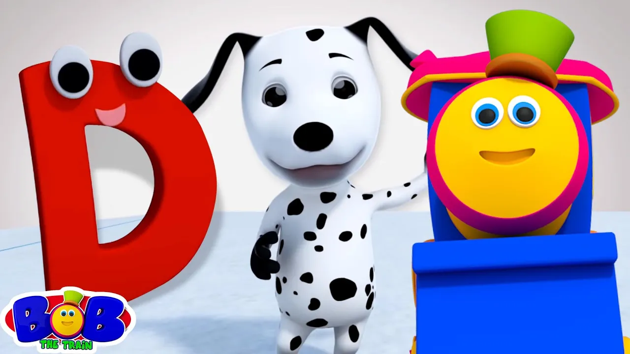 Letter D Song, Learn Alphabet Sound & Names for Toddlers by Bob The Train background