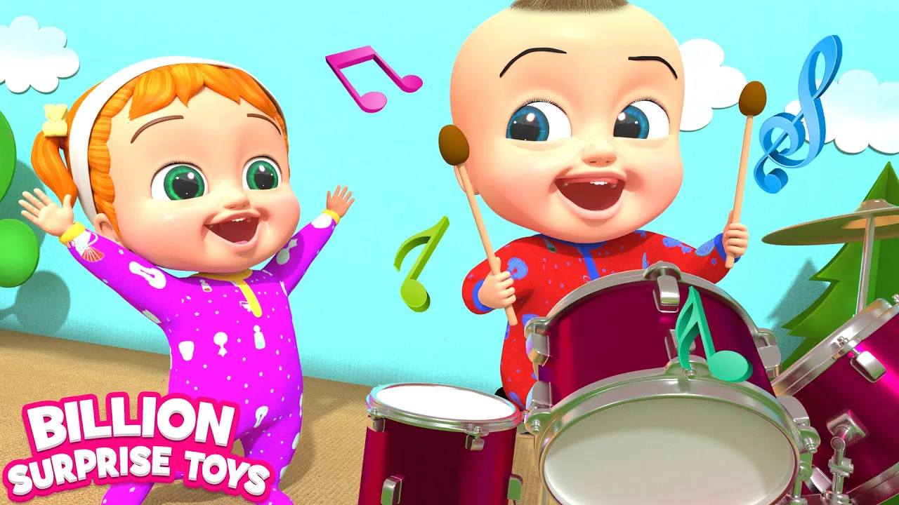 The Music Man Song - BillionSurpriseToys Nursery Rhymes, Kids Songs background
