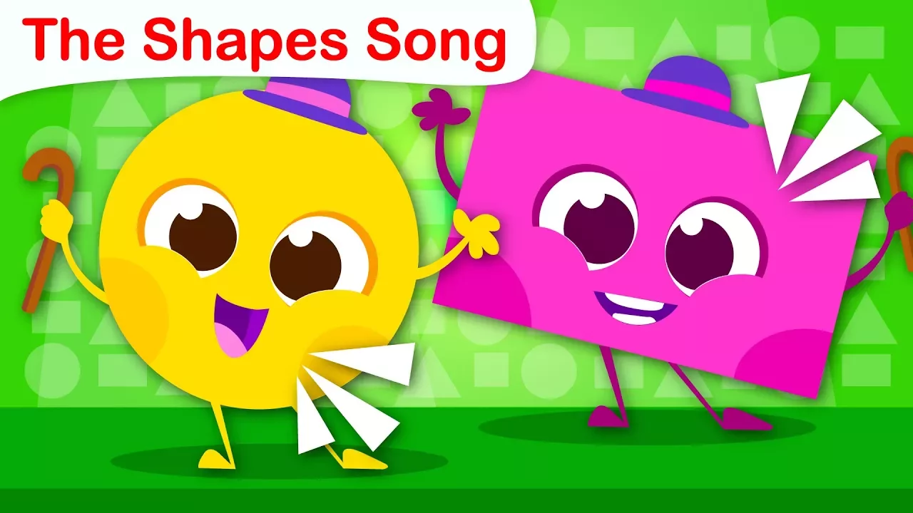 The Shape Song | Learning Shapes and Colors | Nursery Rhymes & Kids Songs by Little Angel background