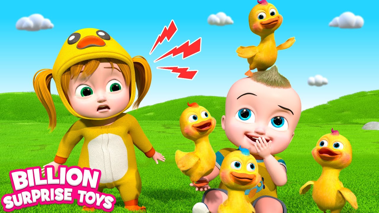 Dolly & 5 Little Ducks Song - BillionSurpriseToys Nursery Rhymes & Kids Songs background