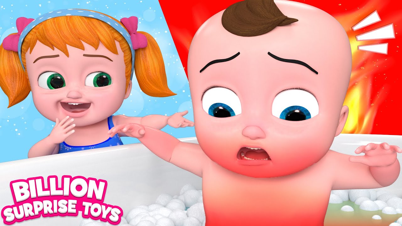 Hot Vs Cold Bath tub Challenge - Funny Stories for kids BillionSurpriseToys Cartoons for Kids background