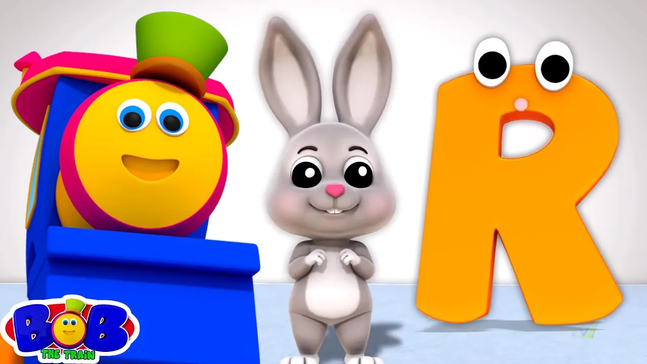 Letter R Song, R For Rabbit, Learn Alphabet Rhymes & Songs with Bob The Train background