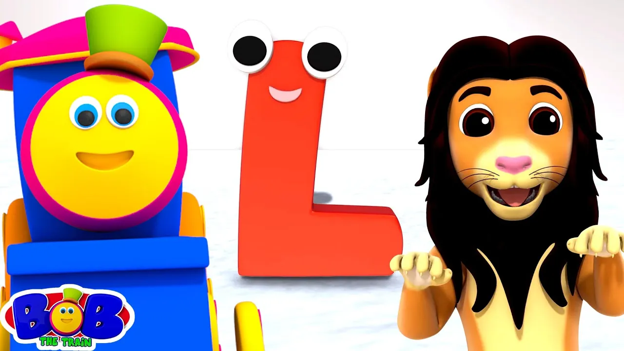 Letter L Song, L For Lion, Alphabet Nursery Rhymes, Kids Learning by Bob The Train background