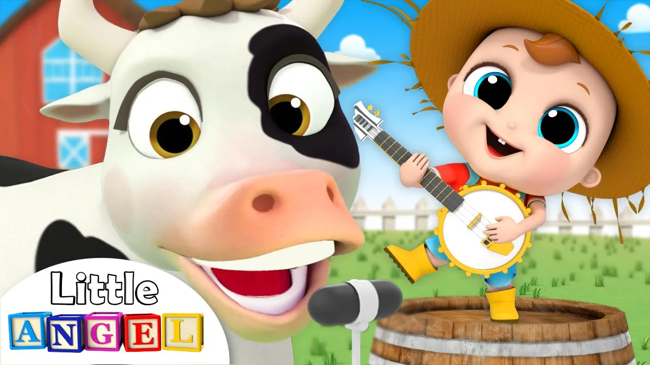 Old MacDonald Had a Farm | Animal Song | Nursery Rhymes by Little Angel background