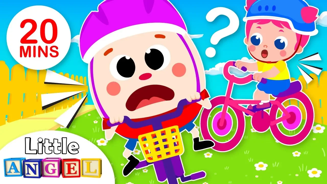 Humpty Dumpty, Too Scared to Ride a Bike | Safety Tips | Kids Songs & Nursery Rhymes by Little Angel