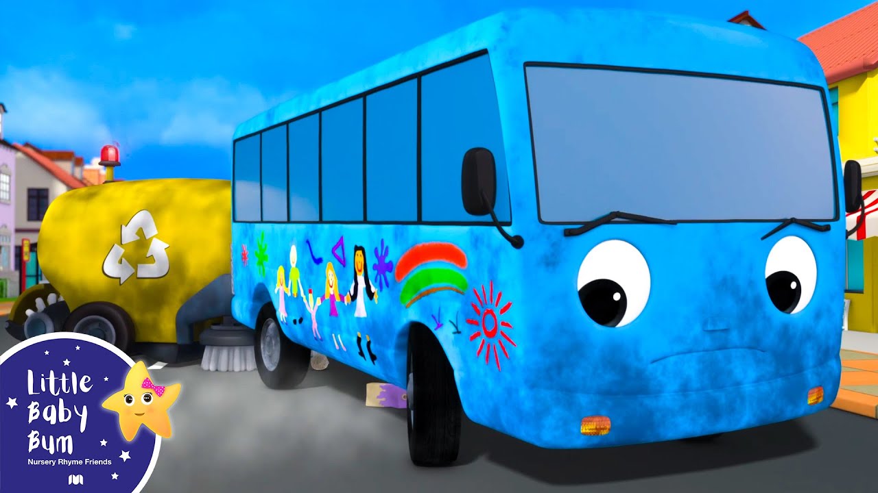 Tidy Up Bus, Wheels On The Bus | Little Baby Bum - Nursery Rhymes for Kids | Baby Song 123 background