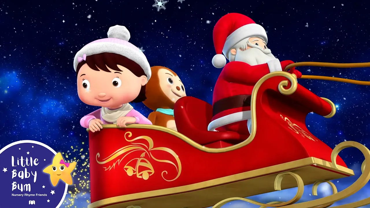 Jingle Bells! Dashing through the snow! | Little Baby Bum - Nursery Rhymes for Kids | Baby Song 123 background