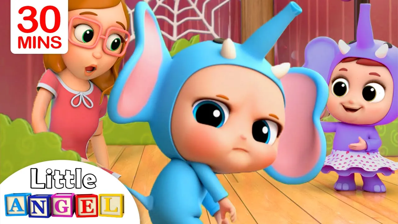10 Little Elephants | Elephant Song | Little Angel Kids Songs & Nursery Rhymes
