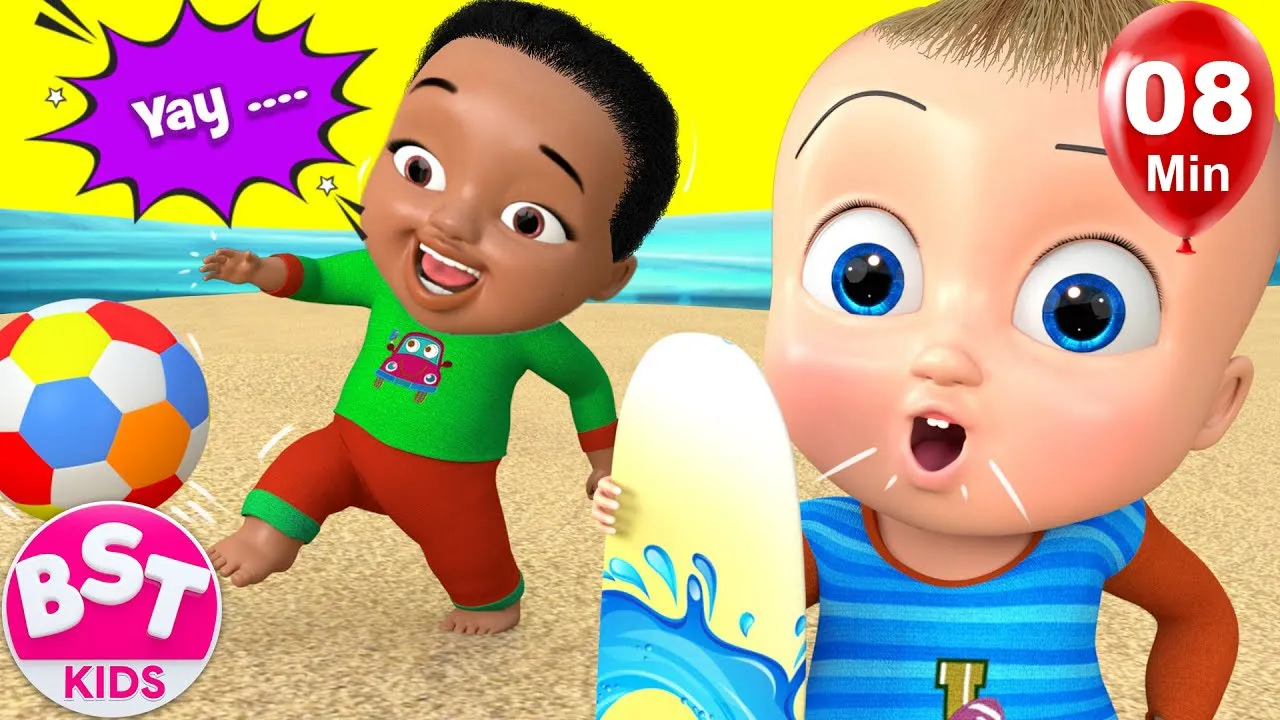 Wheels on the Bus Pretend Play - BillionSurpriseToys Nursery Rhymes, Kids Songs background