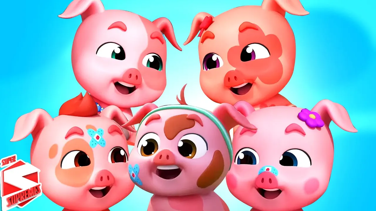 Five Little Piggies Nursery Rhyme & Kindergarten Song by Kids Tv background